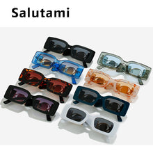 Load image into Gallery viewer, 2022 New Fashion Brand Small Square Sunglasses For Women Vintage Blue Black Gradient Sun Glasses Men Chic Carved Leg Eyewear

