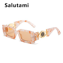 Load image into Gallery viewer, 2022 New Fashion Brand Small Square Sunglasses For Women Vintage Blue Black Gradient Sun Glasses Men Chic Carved Leg Eyewear
